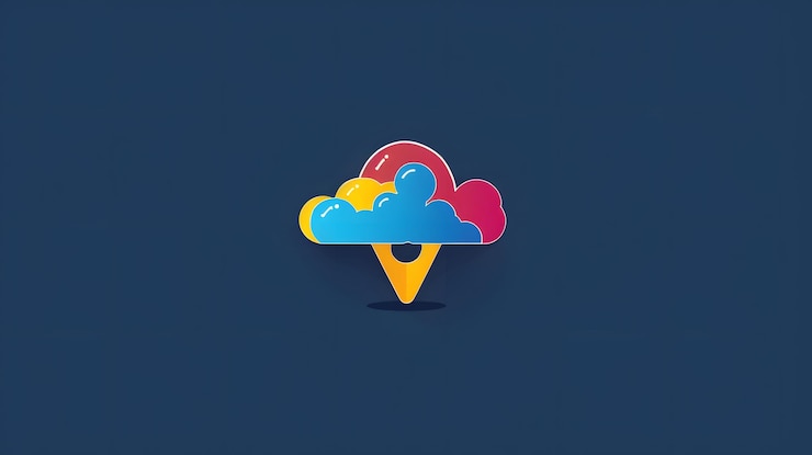Foto una nube con la palabra nube en ella