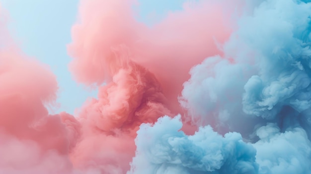 Nube rosa y azul en el cielo