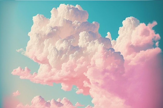 Una nube rosa en el cielo