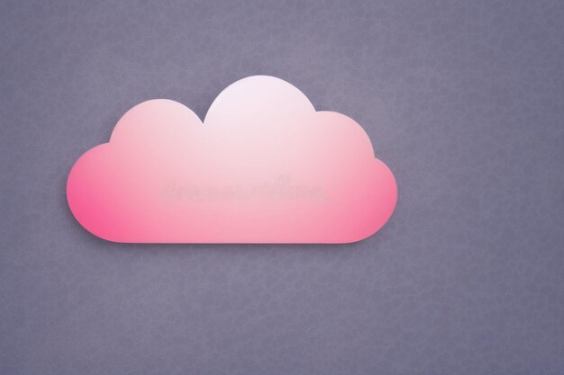 Una nube rosa con las palabras 'nube' en ella