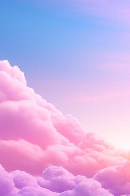 una nube rosa que está en el cielo