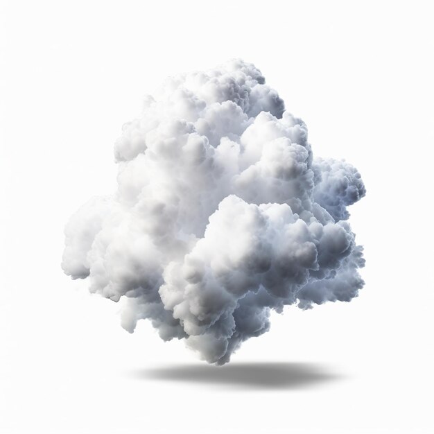 Nube sobre un fondo blanco Generativo Ai