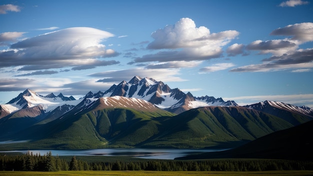 Nube sobre lote en Alaska AI Generado