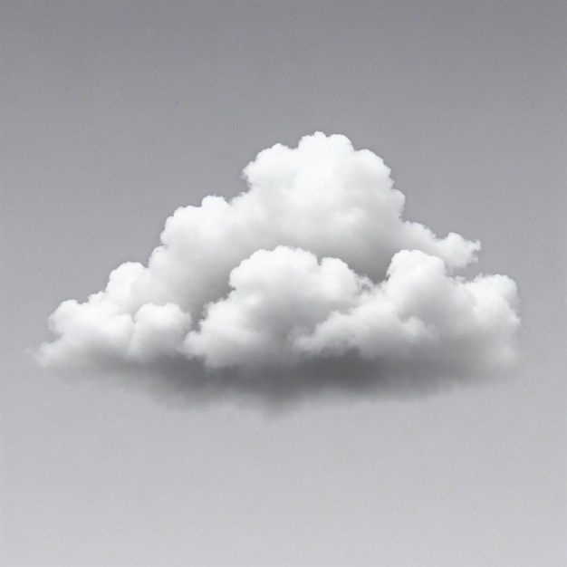 Una nube solitaria en un cielo sereno y gris