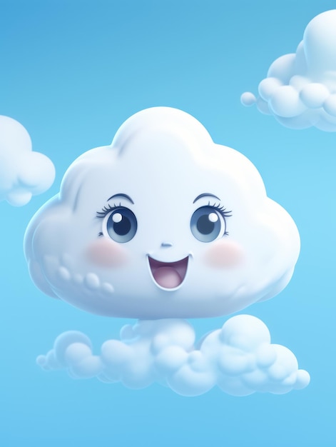 Foto nube sonriente en el cielo