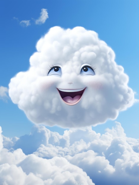 Nube sonriente en el cielo