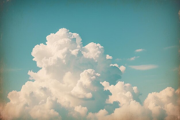 Nube suave y cielo artístico con textura de papel grunge