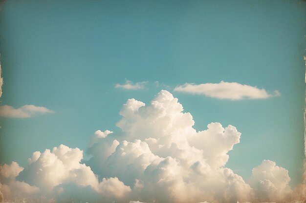 Nube suave y cielo artístico con textura de papel grunge