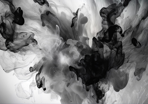 Nube de textura de tinta líquida negra