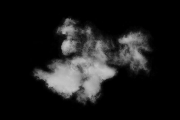 Foto nube texturizada abstracto negro aislado sobre fondo negro