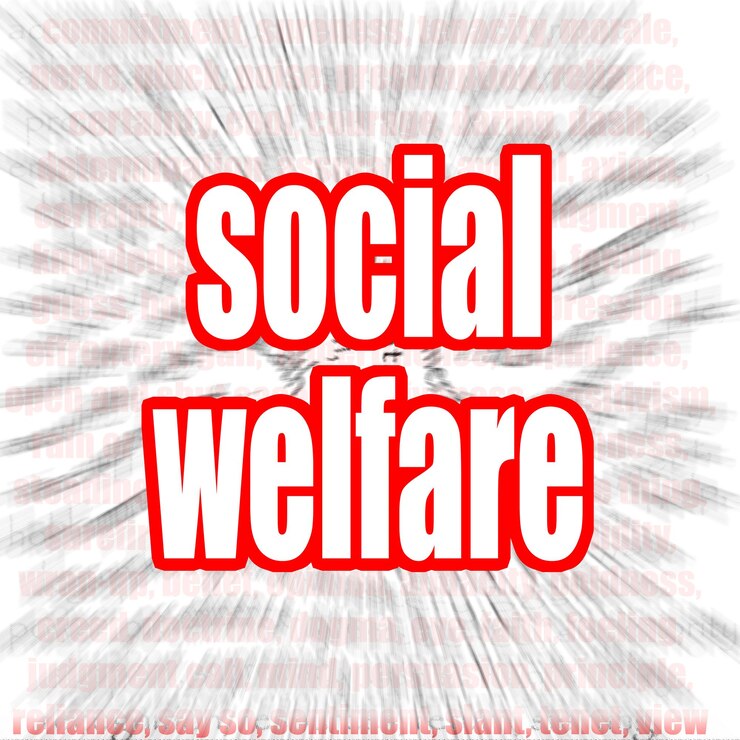 Foto nube de word de bienestar social