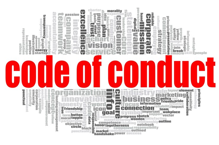 Foto nube de word de código de conducta