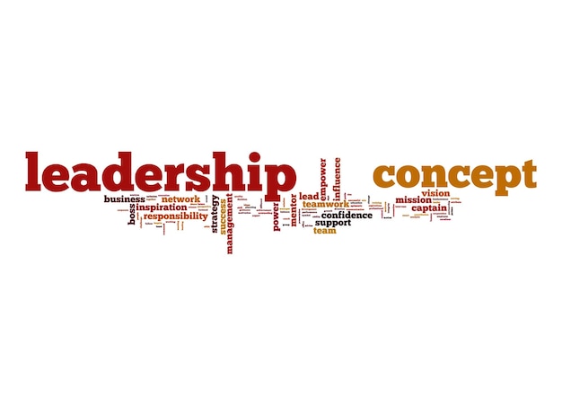 Nube de word de concepto de liderazgo