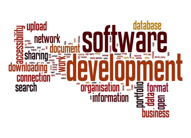 Nube de word de desarrollo de software