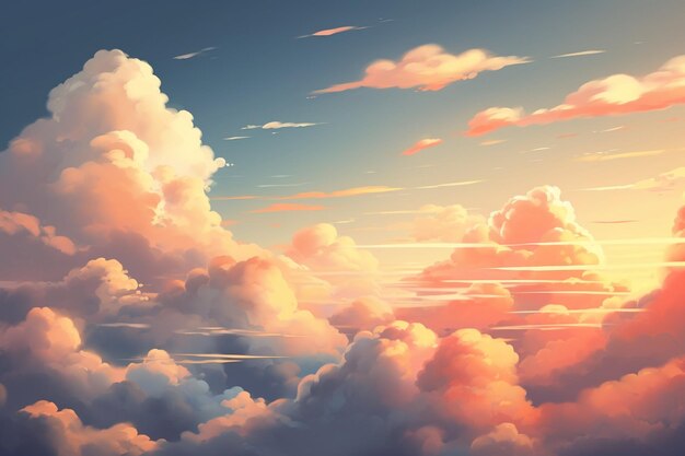 Foto nubes al estilo de los anime