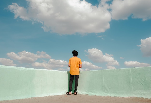 Foto nubes de algodón de azúcar