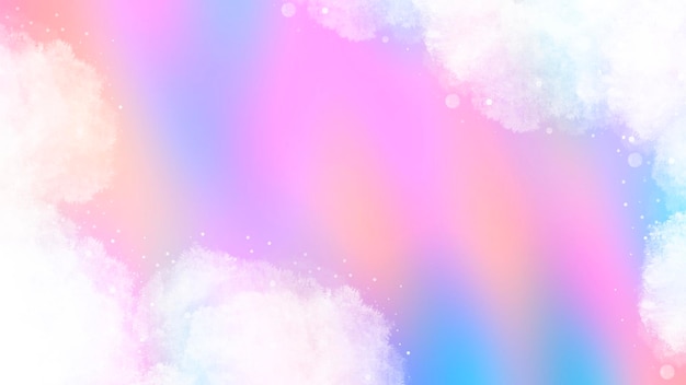 Nubes de arco iris pastel