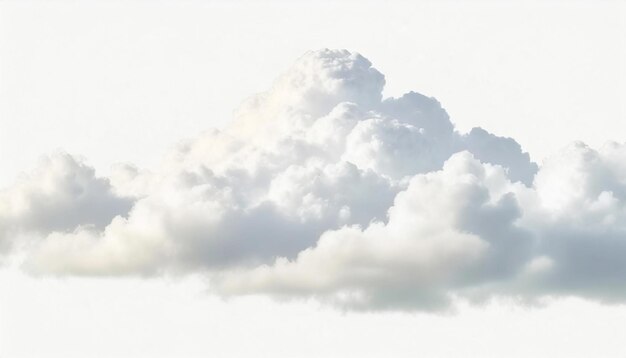 Foto nubes blancas aisladas sobre un fondo blanco