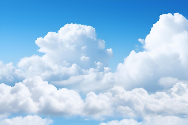 nubes blancas suaves en el fondo del cielo azul en un día de verano