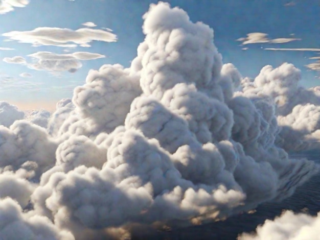 Foto las nubes blancas.