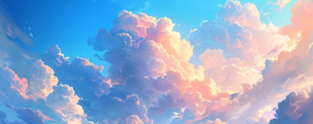 las nubes en el cielo ilustración