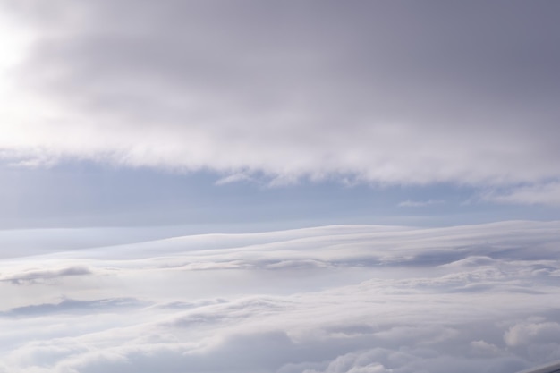 Nubes en el cielo a vista de pájaro