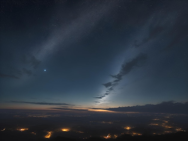 Foto nubes de cirro en la noche