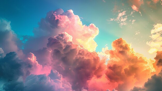 Las nubes de color arco iris