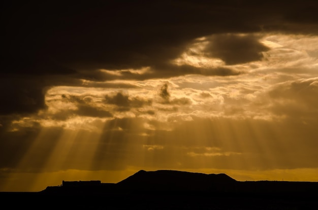 Nubes de colores al atardecer