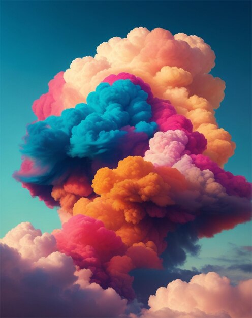 nubes de colores