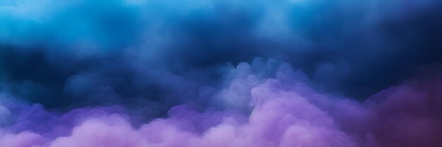 Nubes dramáticas de humo de colores banner brillante ai generado