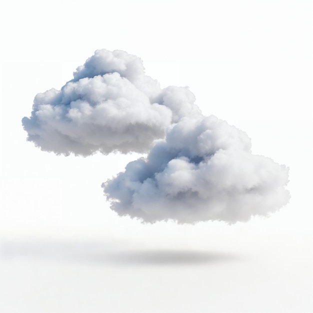 Nubes esponjosas realistas flotando en un cielo despejado