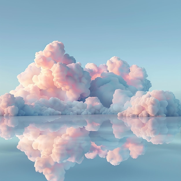 Foto nubes de estilo fotorrealista renderizadas en 3d