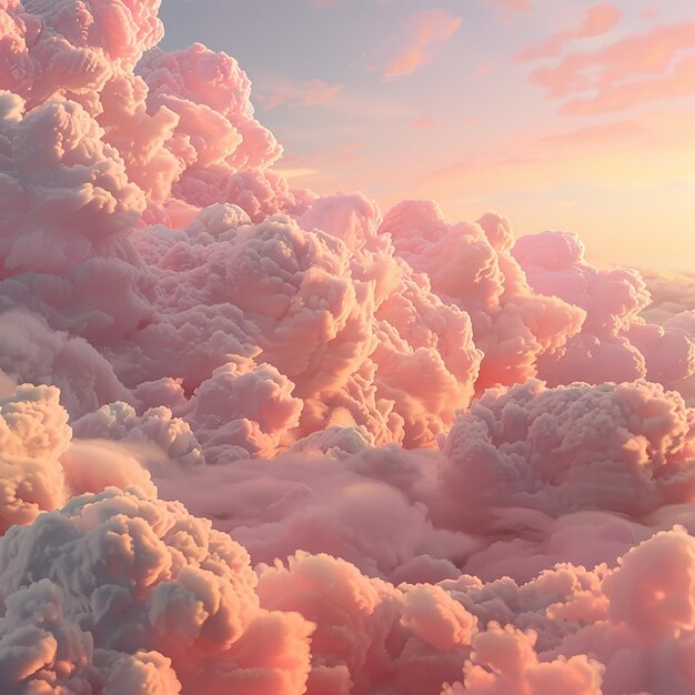 Foto nubes de estilo fotorrealista renderizadas en 3d