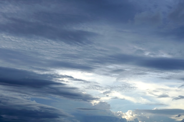 Nubes en los fondos del cielo