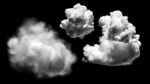 Foto nubes hinchadas realistas sin fondo para usar como superposición