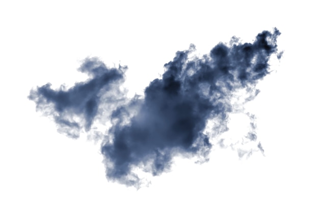 Nubes de humo negro sobre blanco