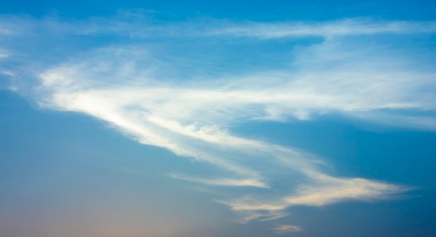 Nubes que tienen forma de dragones volando en el cielo o en forma de S al fondo del atardecer