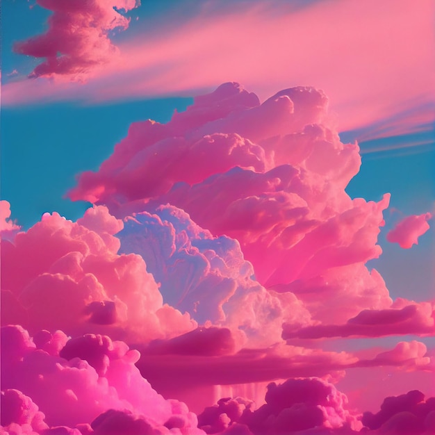 Nubes rosadas en el cielo fondos de pantalla