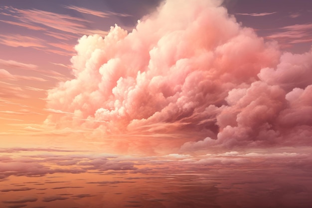 Las nubes rosadas hipnotizantes son fantásticas Generar Ai