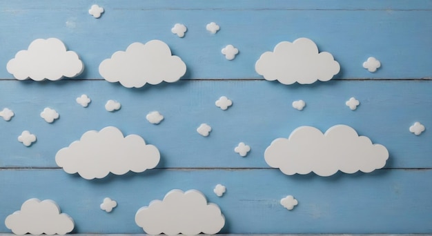 nubes sobre un fondo azul