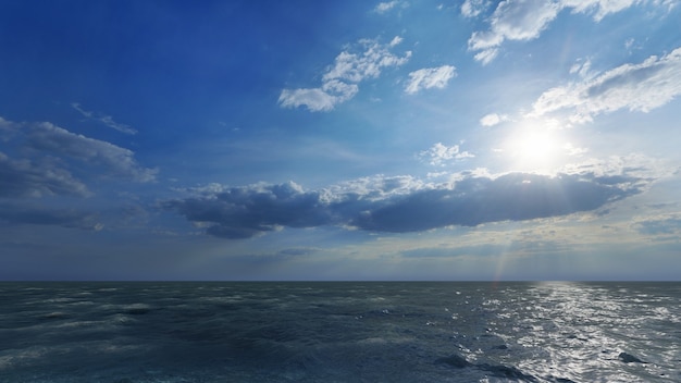 Nubes sobre el mar