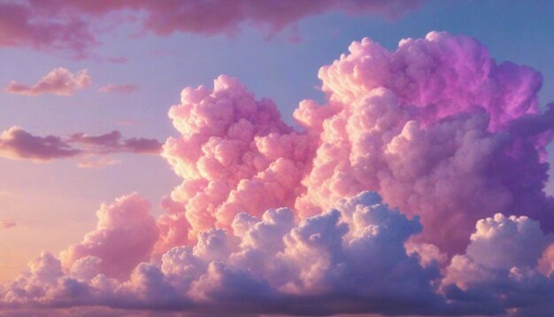 Foto nubes soñadoras pastel