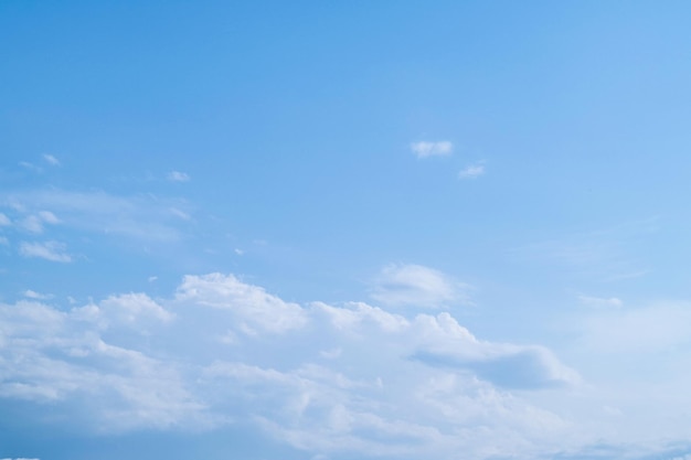 Nubes suaves y cielo azul