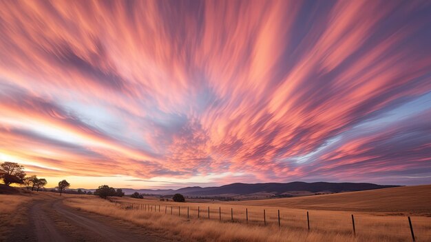 Las nubes de tonos rosados