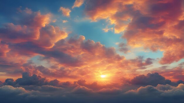 Nubes vectoriales del cielo nocturno puesta de sol Diseño de fondo