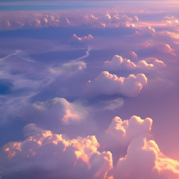 Nubes vista superior nubes desde una altura de vuelo