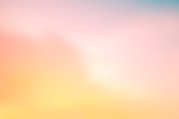 Foto nublado suave é gradiente pastel, fundo abstrato do céu na cor doce.