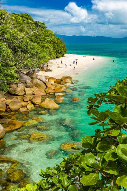 Nudey Beach auf Fitzroy Island Cairns, Queensland, Australien, Teil des Great Barrier Reef