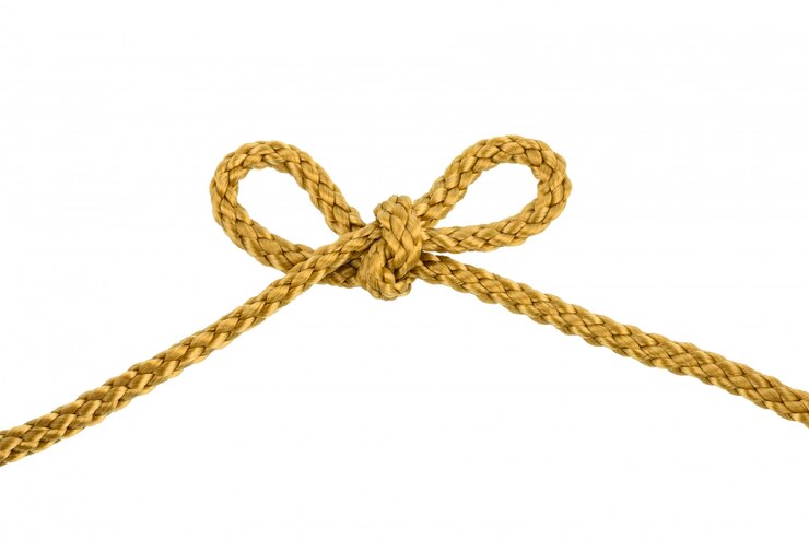 Nudo de lazo de cuerda de hilo